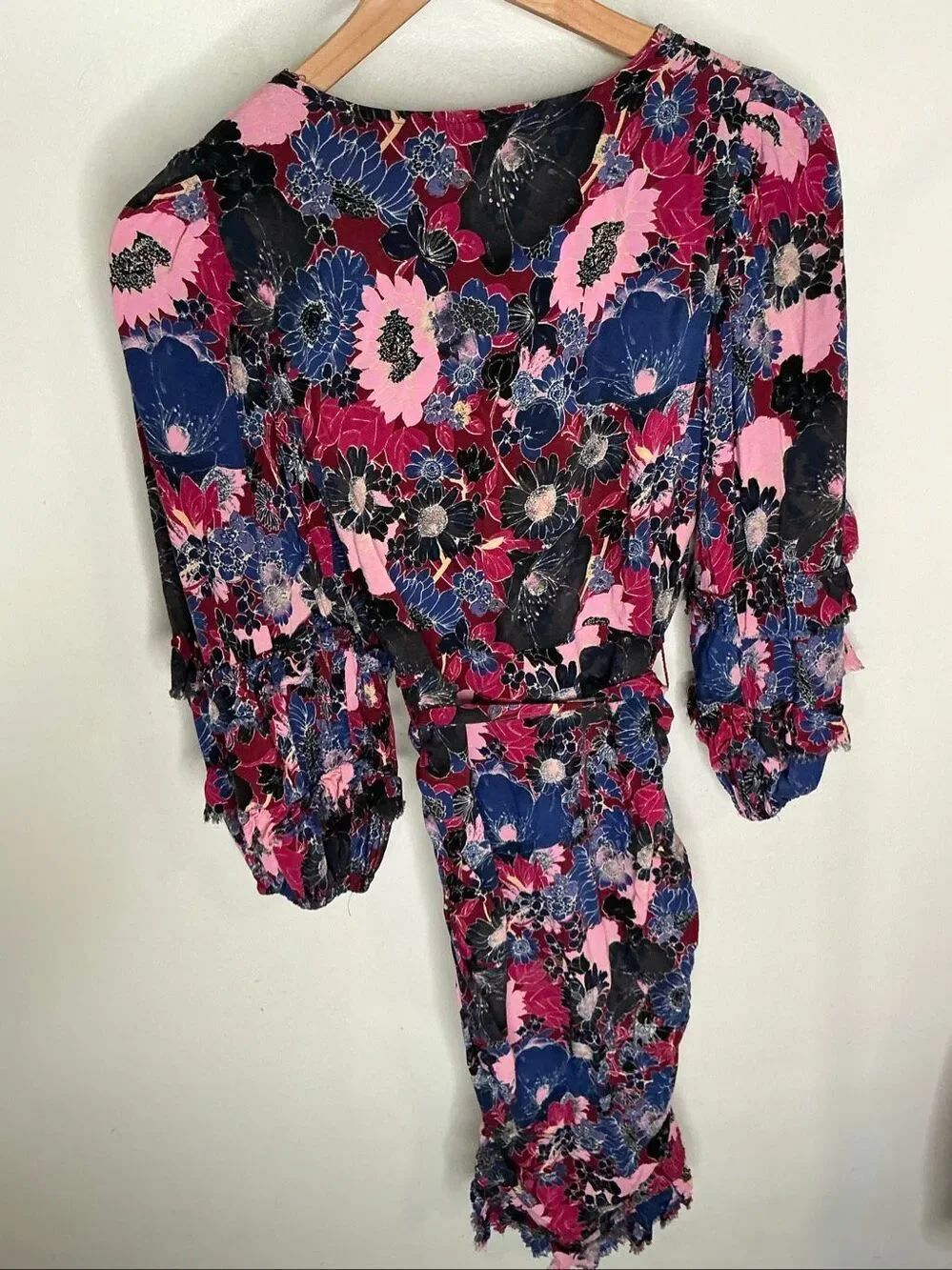 Free People Under Wraps Mini Dress | Magenta in 4 - Picture 5 of 13